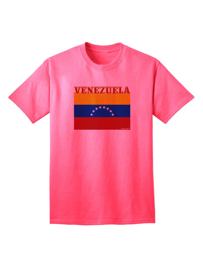Venezuela Flag Inspired Adult T-Shirt - A Patriotic Fashion Statement-Mens T-shirts-TooLoud-Neon-Pink-Small-Davson Sales