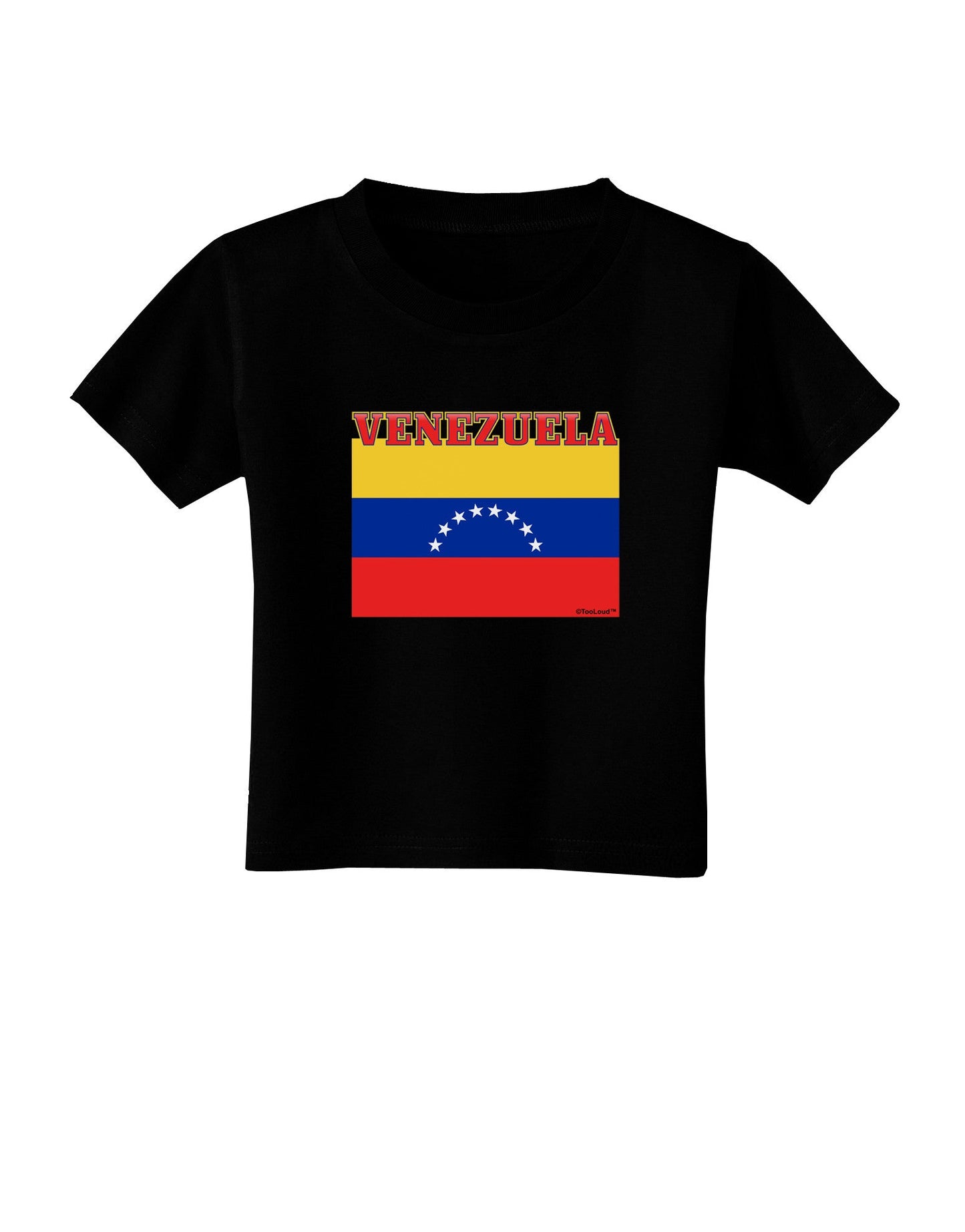 Venezuela Flag Toddler T-Shirt Dark-Toddler T-Shirt-TooLoud-Black-2T-Davson Sales