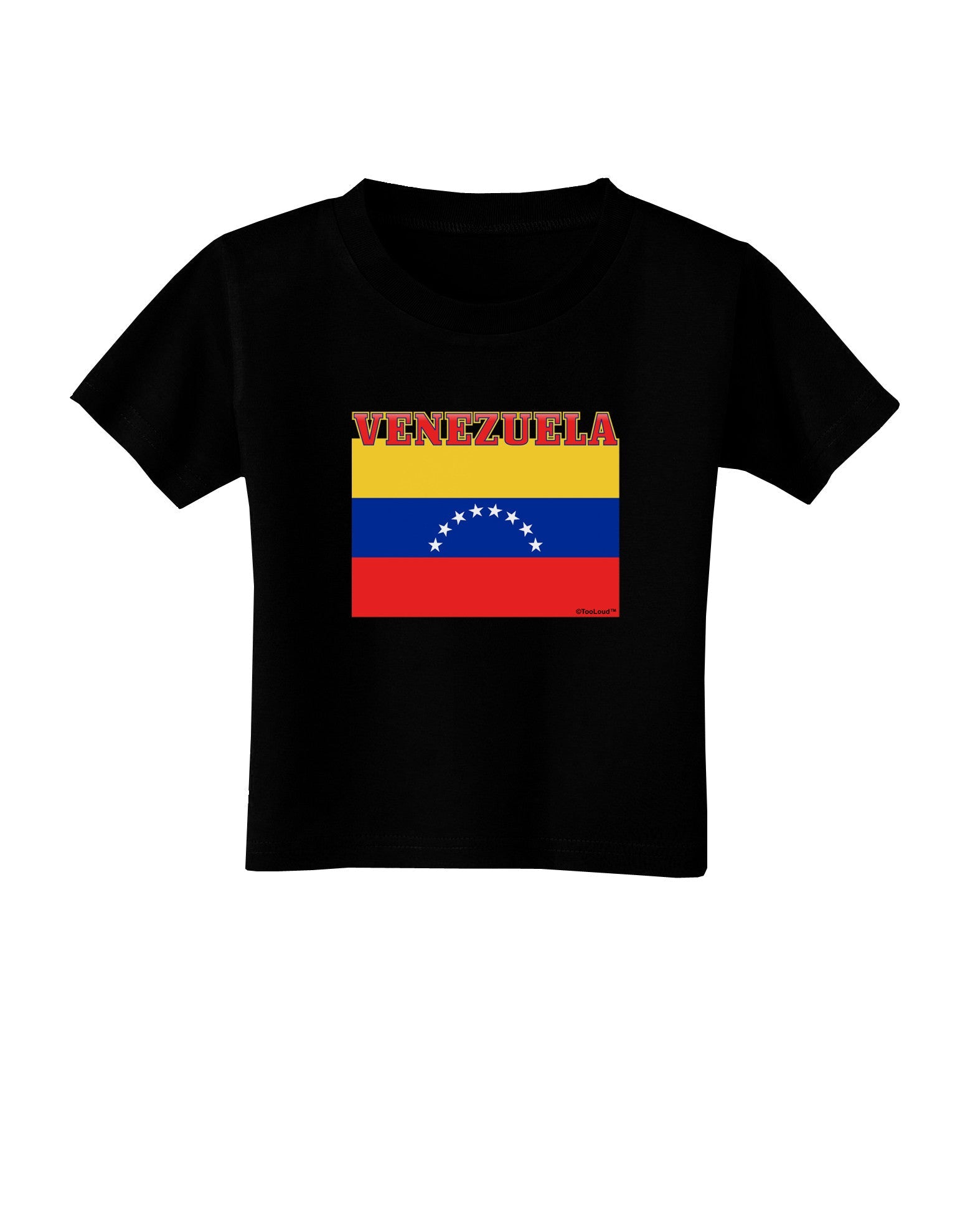 Venezuela Flag Toddler T-Shirt Dark-Toddler T-Shirt-TooLoud-Black-2T-Davson Sales