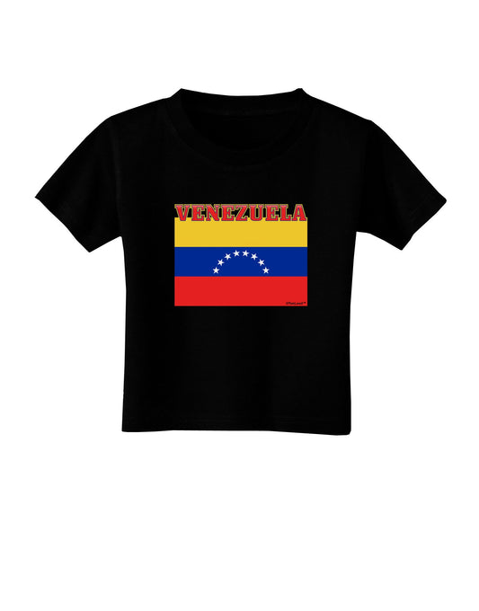 Venezuela Flag Toddler T-Shirt Dark-Toddler T-Shirt-TooLoud-Black-2T-Davson Sales
