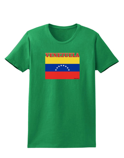 Venezuela Flag Womens Dark T-Shirt-TooLoud-Kelly-Green-X-Small-Davson Sales