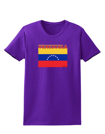 Venezuela Flag Womens Dark T-Shirt-TooLoud-Purple-X-Small-Davson Sales