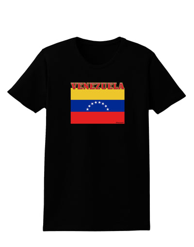 Venezuela Flag Womens Dark T-Shirt-TooLoud-Black-X-Small-Davson Sales