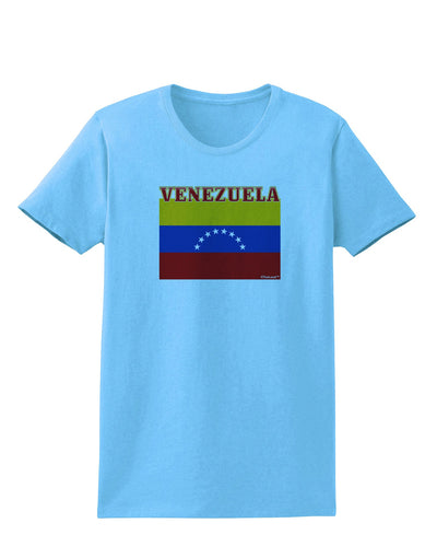 Venezuela Flag Womens T-Shirt-Womens T-Shirt-TooLoud-Aquatic-Blue-X-Small-Davson Sales