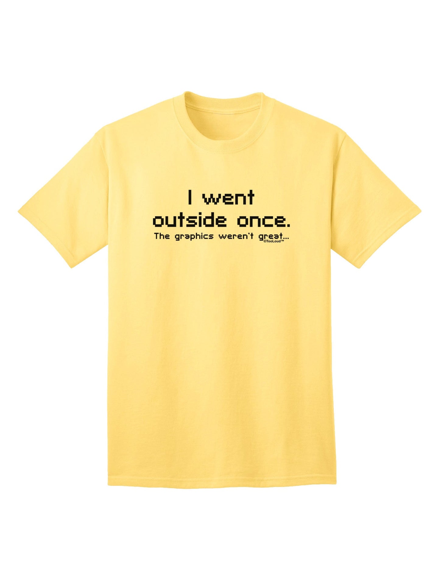 Ventured Outdoors Once: Adult Text T-Shirt Collection-Mens T-shirts-TooLoud-Yellow-Small-Davson Sales