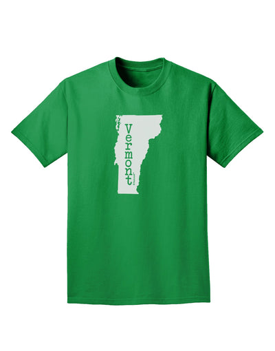 Vermont - United States Shape Adult Dark T-Shirt by TooLoud-Mens T-Shirt-TooLoud-Kelly-Green-Small-Davson Sales