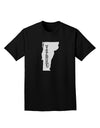 Vermont - United States Shape Adult Dark T-Shirt by TooLoud-Mens T-Shirt-TooLoud-Black-Small-Davson Sales