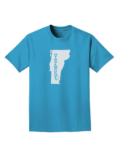 Vermont - United States Shape Adult Dark T-Shirt by TooLoud-Mens T-Shirt-TooLoud-Turquoise-Small-Davson Sales