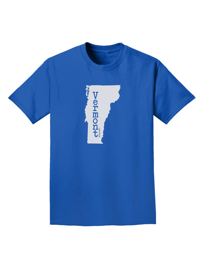 Vermont - United States Shape Adult Dark T-Shirt by TooLoud-Mens T-Shirt-TooLoud-Royal-Blue-Small-Davson Sales