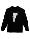 Vermont - United States Shape Adult Long Sleeve Dark T-Shirt by TooLoud-TooLoud-Black-Small-Davson Sales