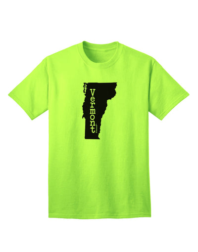 Vermont - United States Shape Adult T-Shirt: A Stylish Addition to Your Wardrobe by TooLoud-Mens T-shirts-TooLoud-Neon-Green-Small-Davson Sales