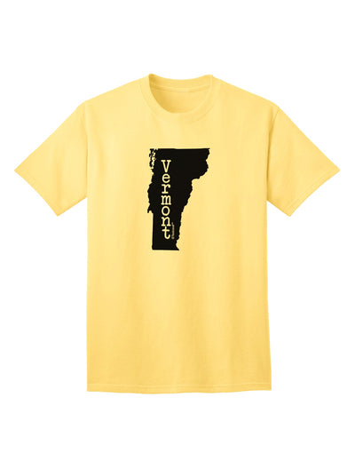 Vermont - United States Shape Adult T-Shirt: A Stylish Addition to Your Wardrobe by TooLoud-Mens T-shirts-TooLoud-Yellow-Small-Davson Sales