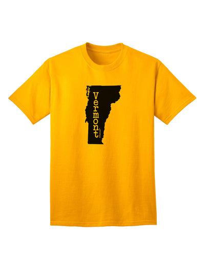 Vermont - United States Shape Adult T-Shirt: A Stylish Addition to Your Wardrobe by TooLoud-Mens T-shirts-TooLoud-Gold-Small-Davson Sales