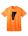 Vermont - United States Shape Adult T-Shirt: A Stylish Addition to Your Wardrobe by TooLoud-Mens T-shirts-TooLoud-Neon-Orange-Small-Davson Sales