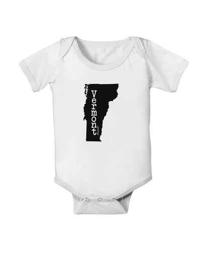 Vermont - United States Shape Baby Romper Bodysuit by TooLoud-Baby Romper-TooLoud-White-06-Months-Davson Sales