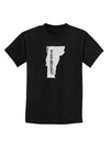 Vermont - United States Shape Childrens Dark T-Shirt by TooLoud-Childrens T-Shirt-TooLoud-Black-X-Small-Davson Sales