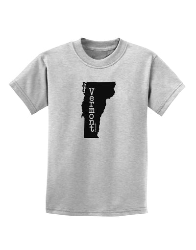 Vermont - United States Shape Childrens T-Shirt by TooLoud-Childrens T-Shirt-TooLoud-AshGray-X-Small-Davson Sales