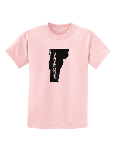 Vermont - United States Shape Childrens T-Shirt by TooLoud-Childrens T-Shirt-TooLoud-PalePink-X-Small-Davson Sales