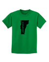 Vermont - United States Shape Childrens T-Shirt by TooLoud-Childrens T-Shirt-TooLoud-Kelly-Green-X-Small-Davson Sales