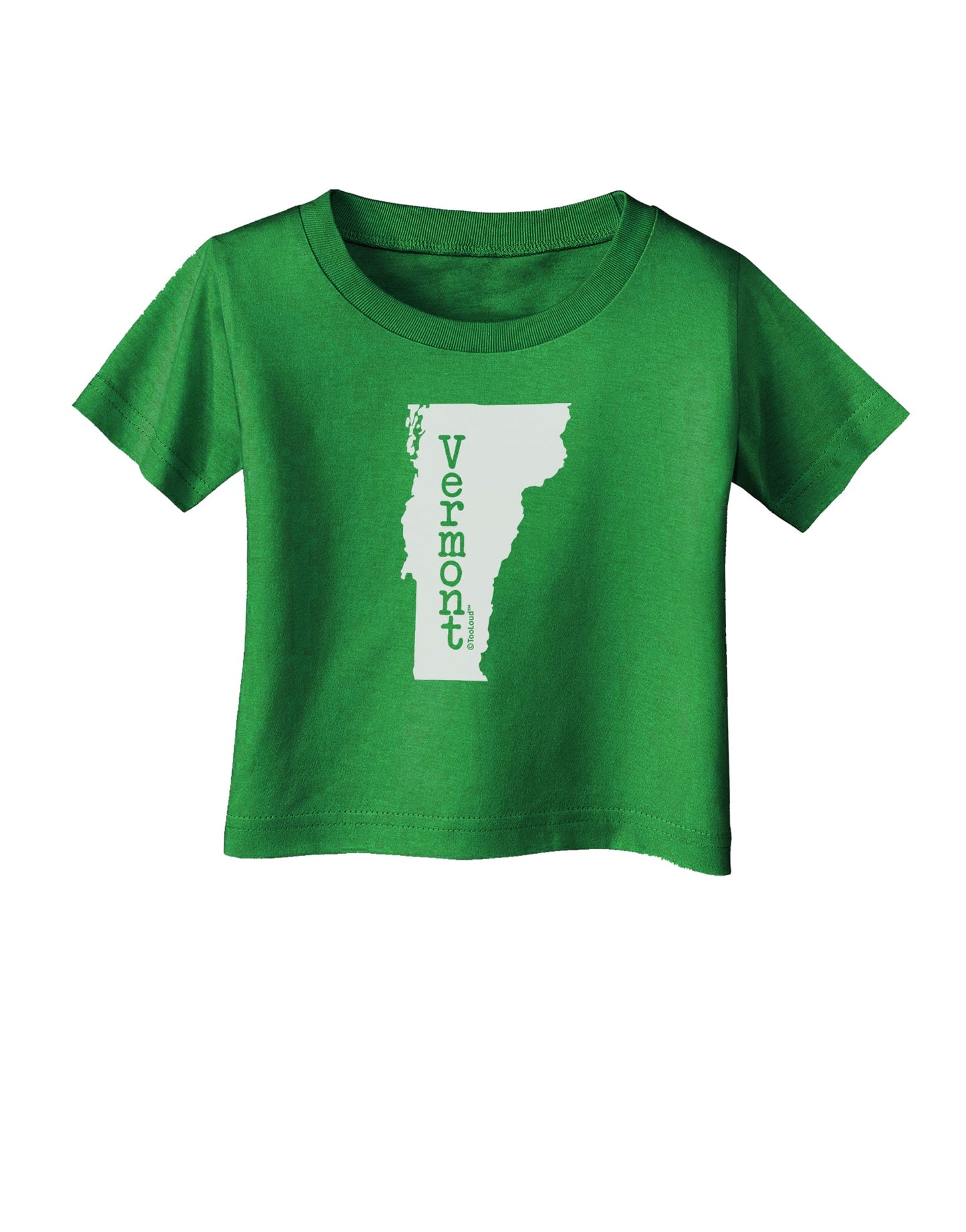 Vermont - United States Shape Infant T-Shirt Dark by TooLoud-Infant T-Shirt-TooLoud-Clover-Green-06-Months-Davson Sales