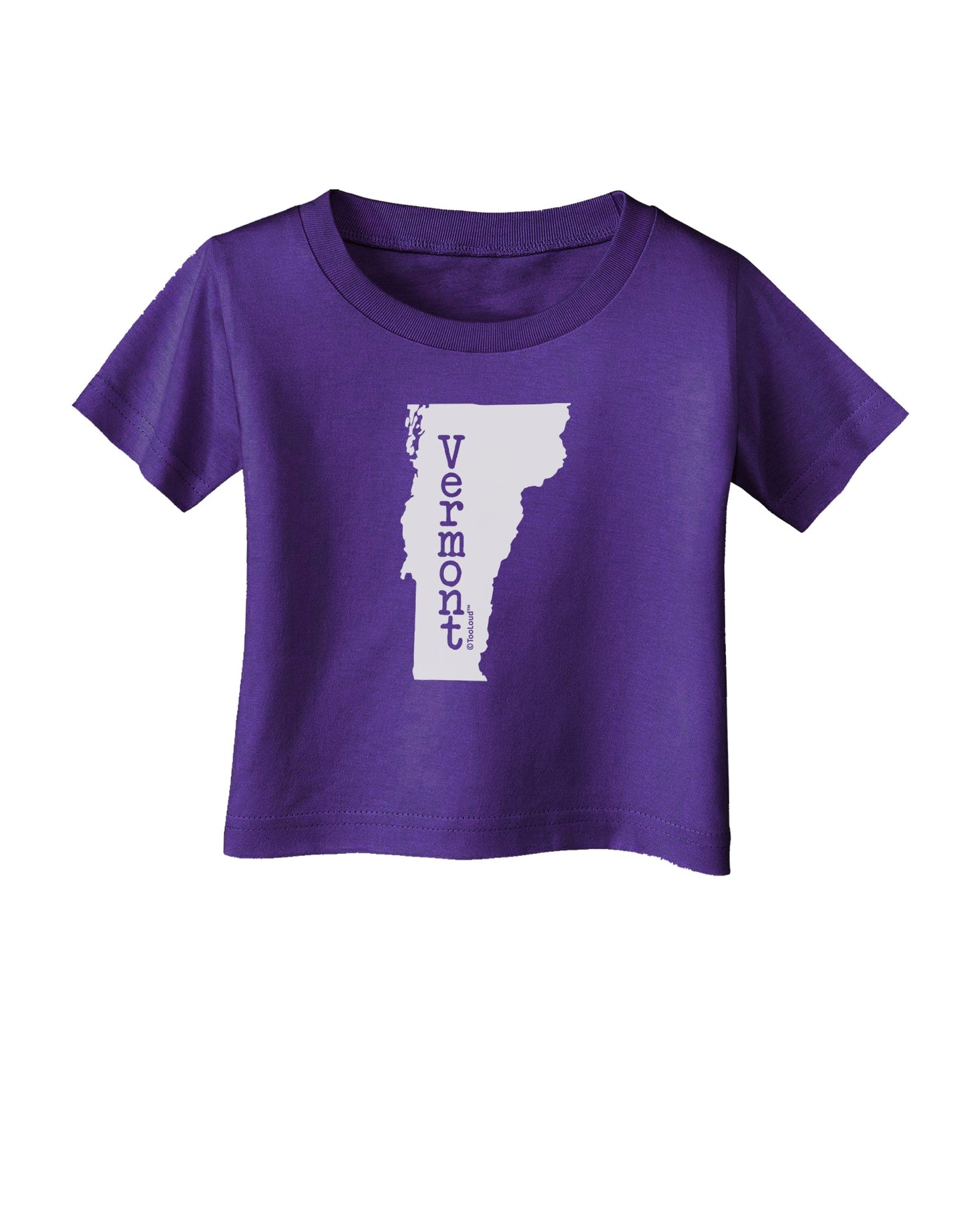 Vermont - United States Shape Infant T-Shirt Dark by TooLoud-Infant T-Shirt-TooLoud-Purple-06-Months-Davson Sales