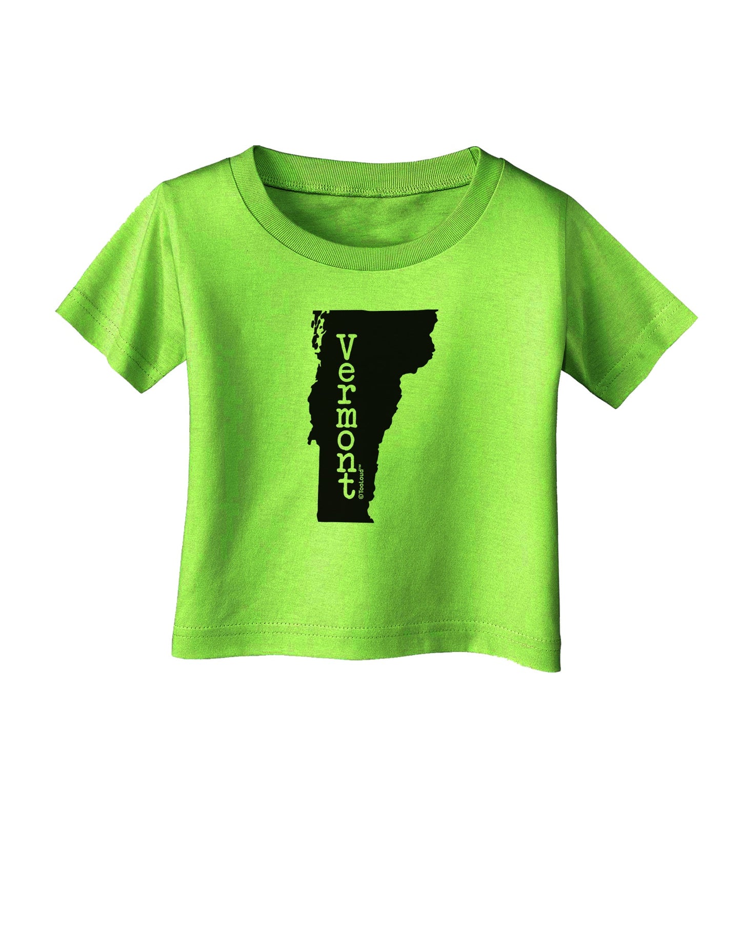 Vermont - United States Shape Infant T-Shirt by TooLoud-Infant T-Shirt-TooLoud-Lime-Green-06-Months-Davson Sales