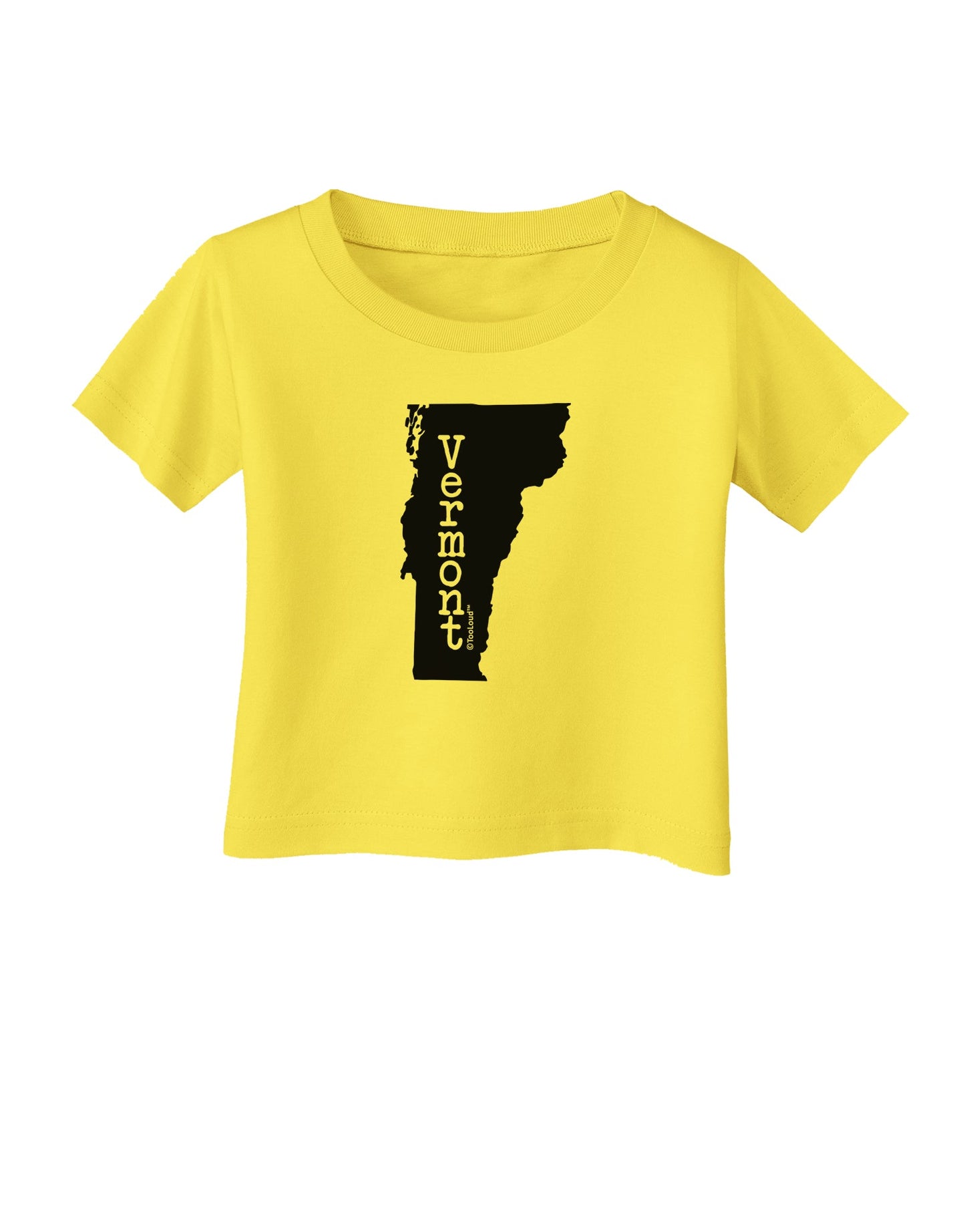 Vermont - United States Shape Infant T-Shirt by TooLoud-Infant T-Shirt-TooLoud-Yellow-06-Months-Davson Sales
