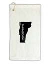 Vermont - United States Shape Micro Terry Gromet Golf Towel 16 x 25 inch by TooLoud-Golf Towel-TooLoud-White-Davson Sales