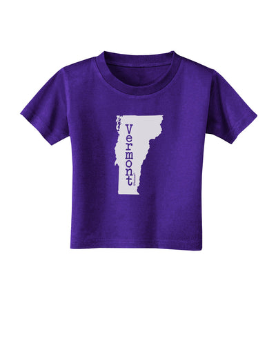 Vermont - United States Shape Toddler T-Shirt Dark by TooLoud-Toddler T-Shirt-TooLoud-Purple-2T-Davson Sales