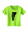 Vermont - United States Shape Toddler T-Shirt by TooLoud-Toddler T-Shirt-TooLoud-Lime-Green-2T-Davson Sales