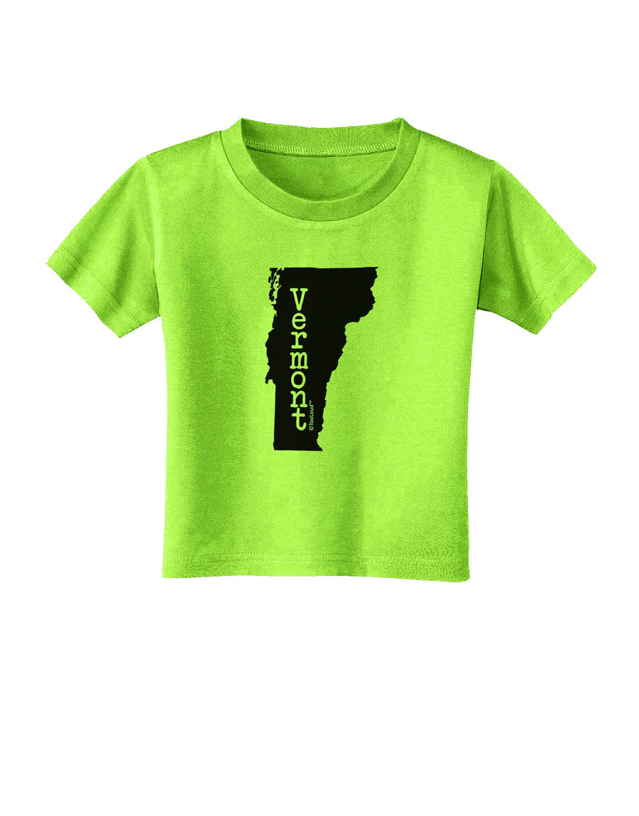 Vermont - United States Shape Toddler T-Shirt by TooLoud-Toddler T-Shirt-TooLoud-White-2T-Davson Sales