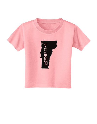 Vermont - United States Shape Toddler T-Shirt by TooLoud-Toddler T-Shirt-TooLoud-Candy-Pink-2T-Davson Sales