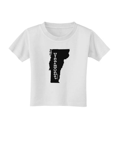 Vermont - United States Shape Toddler T-Shirt by TooLoud-Toddler T-Shirt-TooLoud-White-2T-Davson Sales