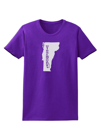 Vermont - United States Shape Womens Dark T-Shirt by TooLoud-Womens T-Shirt-TooLoud-Purple-X-Small-Davson Sales