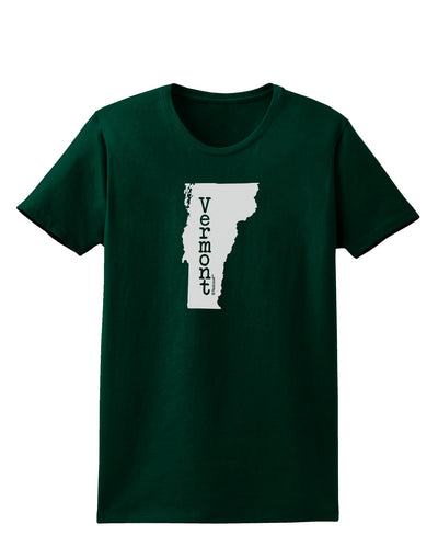 Vermont - United States Shape Womens Dark T-Shirt by TooLoud-Womens T-Shirt-TooLoud-Forest-Green-Small-Davson Sales