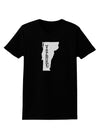 Vermont - United States Shape Womens Dark T-Shirt by TooLoud-Womens T-Shirt-TooLoud-Black-X-Small-Davson Sales