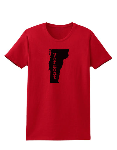 Vermont - United States Shape Womens T-Shirt by TooLoud-Womens T-Shirt-TooLoud-Red-X-Small-Davson Sales