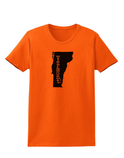 Vermont - United States Shape Womens T-Shirt by TooLoud-Womens T-Shirt-TooLoud-Orange-X-Small-Davson Sales