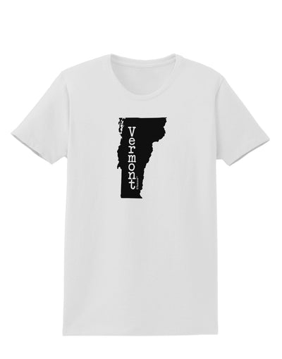 Vermont - United States Shape Womens T-Shirt by TooLoud-Womens T-Shirt-TooLoud-White-X-Small-Davson Sales