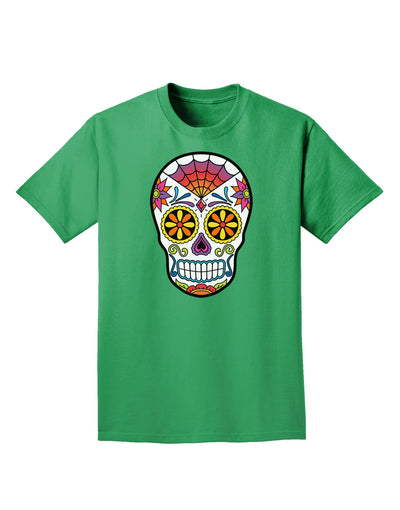 Version 1 Colorful Day of the Dead Calavera Adult Dark T-Shirt-Mens T-Shirt-TooLoud-Kelly-Green-Small-Davson Sales