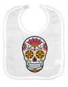 Version 1 Colorful Day of the Dead Calavera Baby Bib