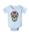 Version 1 Colorful Day of the Dead Calavera Baby Romper Bodysuit-Baby Romper-TooLoud-Light-Blue-06-Months-Davson Sales