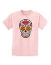 Version 1 Colorful Day of the Dead Calavera Childrens T-Shirt-Childrens T-Shirt-TooLoud-PalePink-X-Small-Davson Sales