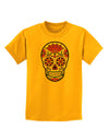 Version 1 Colorful Day of the Dead Calavera Childrens T-Shirt-Childrens T-Shirt-TooLoud-Gold-X-Small-Davson Sales