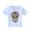 Version 1 Colorful Day of the Dead Calavera Toddler T-Shirt-Toddler T-Shirt-TooLoud-Light-Blue-2T-Davson Sales