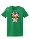 Version 1 Colorful Day of the Dead Calavera Womens Dark T-Shirt-TooLoud-Kelly-Green-X-Small-Davson Sales