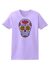 Version 1 Colorful Day of the Dead Calavera Womens T-Shirt-Womens T-Shirt-TooLoud-Lavender-X-Small-Davson Sales