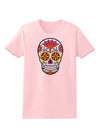 Version 1 Colorful Day of the Dead Calavera Womens T-Shirt-Womens T-Shirt-TooLoud-PalePink-X-Small-Davson Sales