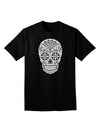 Version 10 Grayscale Day of the Dead Calavera Adult Dark V-Neck T-Shirt-TooLoud-Black-Small-Davson Sales