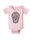 Version 10 Grayscale Day of the Dead Calavera Baby Romper Bodysuit-Baby Romper-TooLoud-Light-Pink-06-Months-Davson Sales